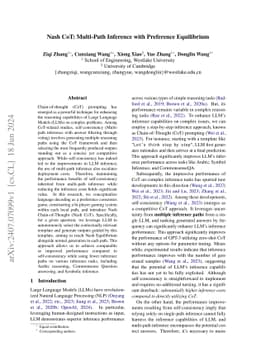 Nash CoT: Multi-Path Inference with Preference Equilibrium
