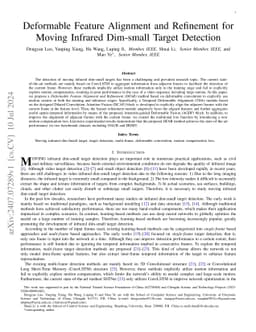 Deformable Feature Alignment and Refinement for Moving Infrared
  Dim-small Target Detection