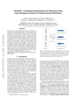 SimuSOE: A Simulated Snoring Dataset for Obstructive Sleep
  Apnea-Hypopnea Syndrome Evaluation during Wakefulness