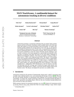 MAN TruckScenes: A multimodal dataset for autonomous trucking in diverse
  conditions