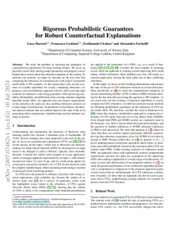 Rigorous Probabilistic Guarantees for Robust Counterfactual Explanations