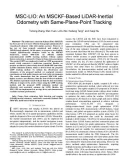 MSC-LIO: An MSCKF-Based LiDAR-Inertial Odometry with Same-Plane-Point
  Tracking