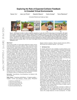 Exploring the Role of Expected Collision Feedback in Crowded Virtual
  Environments