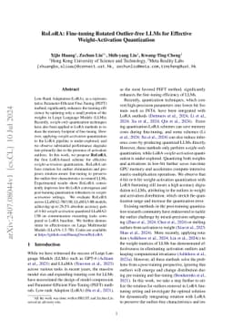 RoLoRA: Fine-tuning Rotated Outlier-free LLMs for Effective
  Weight-Activation Quantization