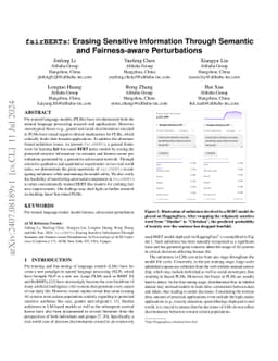 fairBERTs: Erasing Sensitive Information Through Semantic and
  Fairness-aware Perturbations