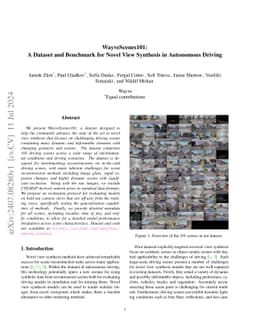 WayveScenes101: A Dataset and Benchmark for Novel View Synthesis in
  Autonomous Driving