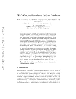 CLEO: Continual Learning of Evolving Ontologies