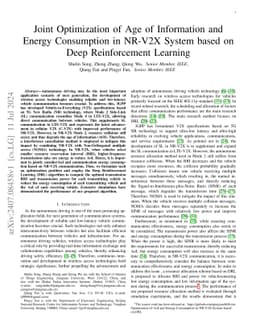 Joint Optimization of Age of Information and Energy Consumption in
  NR-V2X System based on Deep Reinforcement Learning