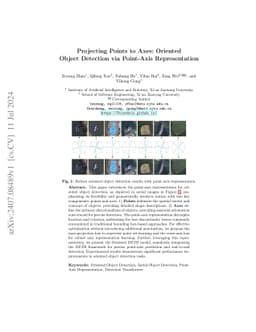 Projecting Points to Axes: Oriented Object Detection via Point-Axis
  Representation