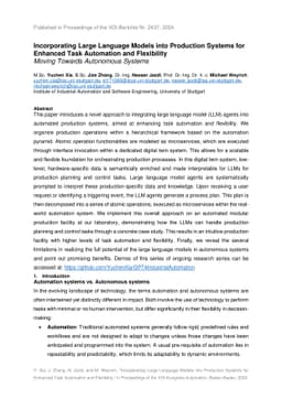 Incorporating Large Language Models into Production Systems for Enhanced
  Task Automation and Flexibility