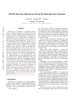 RTMW: Real-Time Multi-Person 2D and 3D Whole-body Pose Estimation