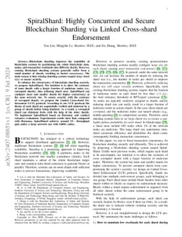 SpiralShard: Highly Concurrent and Secure Blockchain Sharding via Linked
  Cross-shard Endorsement