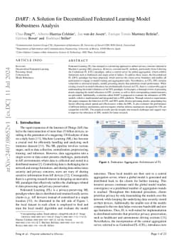 DART: A Solution for Decentralized Federated Learning Model Robustness
  Analysis