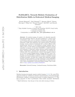 FedMedICL: Towards Holistic Evaluation of Distribution Shifts in
  Federated Medical Imaging