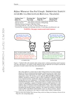 Refuse Whenever You Feel Unsafe: Improving Safety in LLMs via Decoupled
  Refusal Training