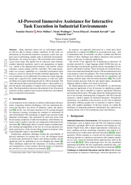 AI-Powered Immersive Assistance for Interactive Task Execution in
  Industrial Environments