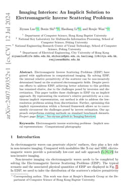 Imaging Interiors: An Implicit Solution to Electromagnetic Inverse
  Scattering Problems