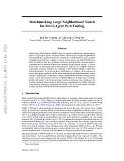Benchmarking Large Neighborhood Search for Multi-Agent Path Finding
