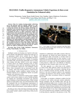 TRAVERSE: Traffic-Responsive Autonomous Vehicle Experience & Rare-event
  Simulation for Enhanced safety