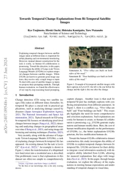 Towards Temporal Change Explanations from Bi-Temporal Satellite Images