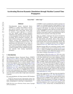 Accelerating Electron Dynamics Simulations through Machine Learned Time
  Propagators