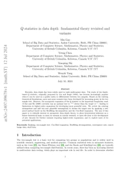 Q statistics in data depth: fundamental theory revisited and variants