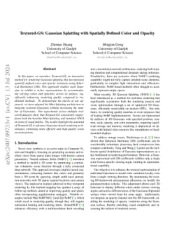 Textured-GS: Gaussian Splatting with Spatially Defined Color and Opacity