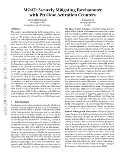 MOAT: Securely Mitigating Rowhammer with Per-Row Activation Counters