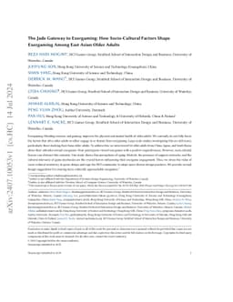 The Jade Gateway to Exergaming: How Socio-Cultural Factors Shape
  Exergaming Among East Asian Older Adults