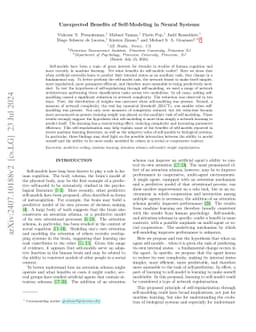 Unexpected Benefits of Self-Modeling in Neural Systems