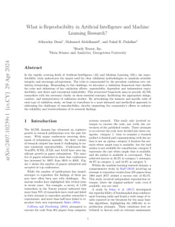 What is Reproducibility in Artificial Intelligence and Machine Learning Research?