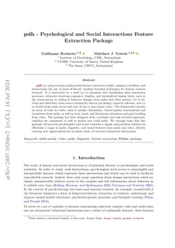 psifx -- Psychological and Social Interactions Feature Extraction
  Package