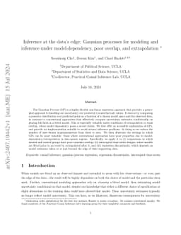 Inference at the data's edge: Gaussian processes for modeling and
  inference under model-dependency, poor overlap, and extrapolation
