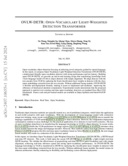 OVLW-DETR: Open-Vocabulary Light-Weighted Detection Transformer