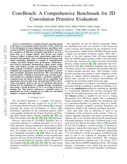 ConvBench: A Comprehensive Benchmark for 2D Convolution Primitive
  Evaluation