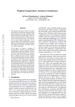Weighted Grouped Query Attention in Transformers