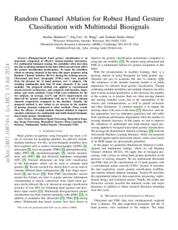 Random Channel Ablation for Robust Hand Gesture Classification with
  Multimodal Biosignals