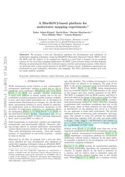 A BlueROV2-based platform for underwater mapping experiments
