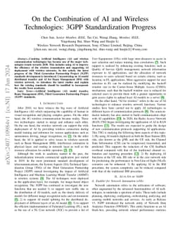 On the Combination of AI and Wireless Technologies: 3GPP Standardization
  Progress