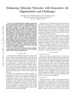 Enhancing Vehicular Networks with Generative AI: Opportunities and
  Challenges