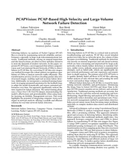 PCAPVision: PCAP-Based High-Velocity and Large-Volume Network Failure
  Detection