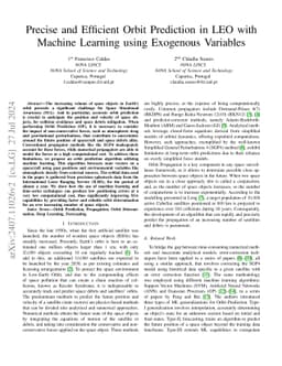 Precise and Efficient Orbit Prediction in LEO with Machine Learning
  using Exogenous Variables