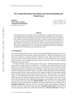 ECG Signal Denoising Using Multi-scale Patch Embedding and Transformers