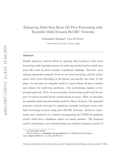 Enhancing Multi-Step Brent Oil Price Forecasting with Ensemble
  Multi-Scenario Bi-GRU Networks