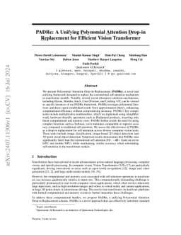 PADRe: A Unifying Polynomial Attention Drop-in Replacement for Efficient
  Vision Transformer