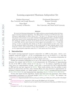 Learning-augmented Maximum Independent Set