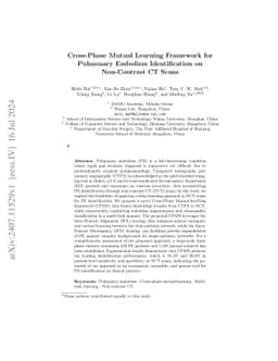 Cross-Phase Mutual Learning Framework for Pulmonary Embolism
  Identification on Non-Contrast CT Scans