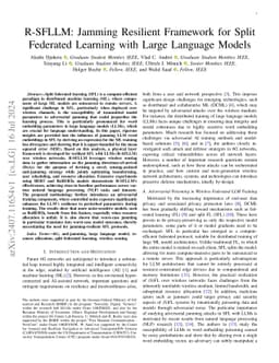 R-SFLLM: Jamming Resilient Framework for Split Federated Learning with
  Large Language Models
