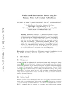 Variational Randomized Smoothing for Sample-Wise Adversarial Robustness