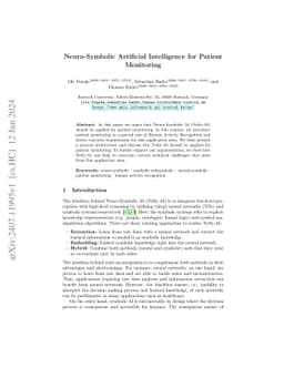 Neuro-Symbolic Artificial Intelligence for Patient Monitoring